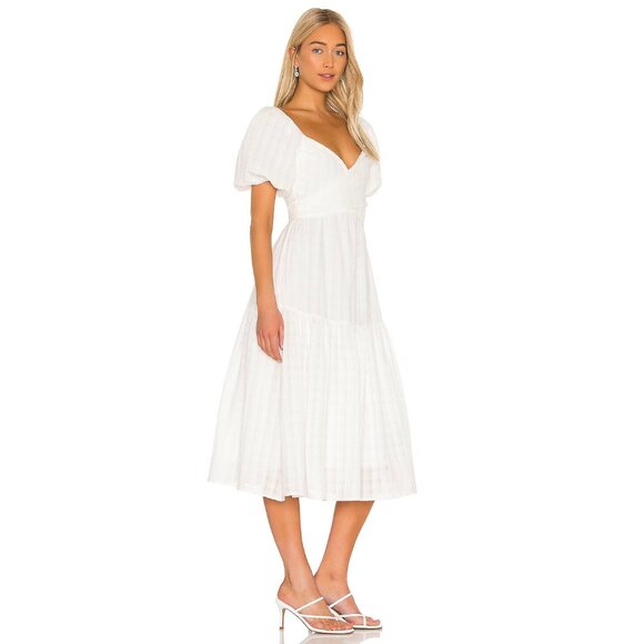 Astr Dresses & Skirts - ASTR The Label - Midi Puff Sleeve Dress - Bridal  - Size S